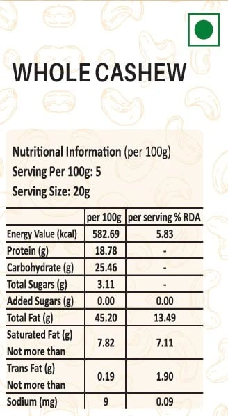 Cashew W320 in 500gm Pouch (Combo 2 x500gm) 1000gm-4