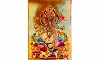 Gold Plated Hindu Religious Pictures