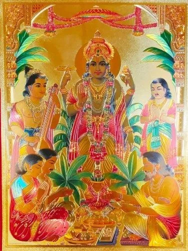 Gold Plated Hindu Religious Pictures-1