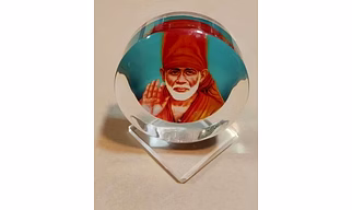 Metallic finish Round Religious Pictures in Acrylicwith Magnifying effect