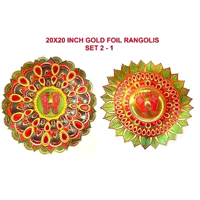 Gold Foil Rangolis 20 inch-BBG039
