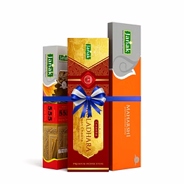 janak muladhara 25 sticks & maharshi (50gm) & 555 (50gm) incense sticks combo - free shipping