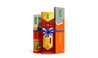Muladhara 25 Sticks & Maharshi (50gm) & 555 (50gm) Incense Sticks Combo - Free Shipping