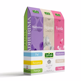 janak premium petals collection 6 fragrances incense sticks