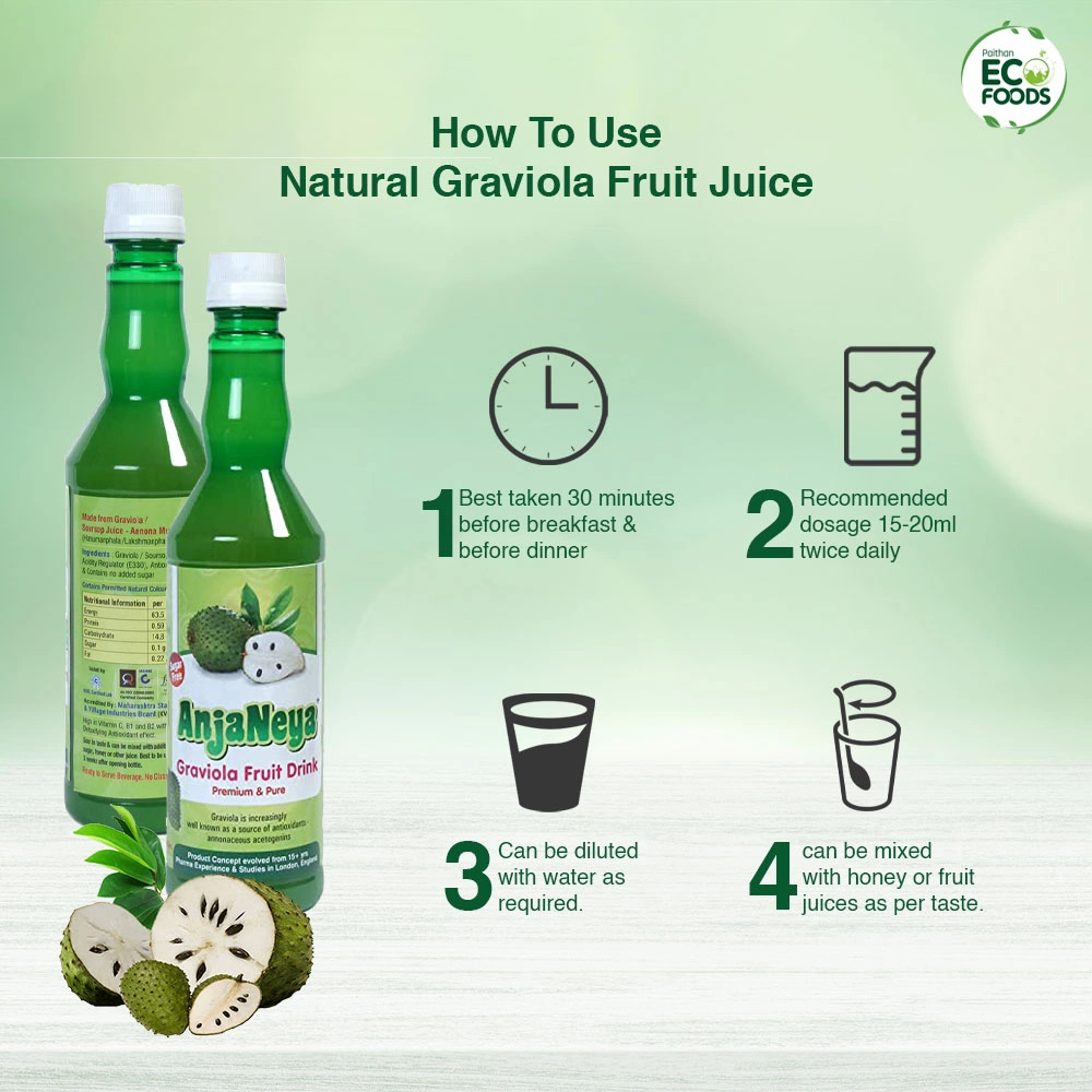 Paithan Eco Foods Graviola Fruit Juice 500 ML-5