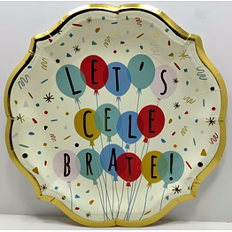 v+ celebrate dinner plate pck of 8pcs