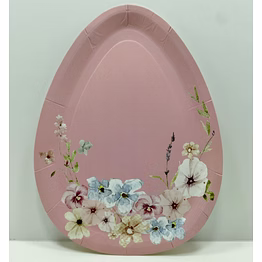 v+ egg shape salad plate pck of 8pcs