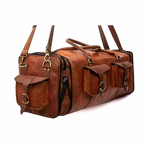Extra Large Travel Bag Genuine Vintage Leather Duffel Luggage Sport Weekend