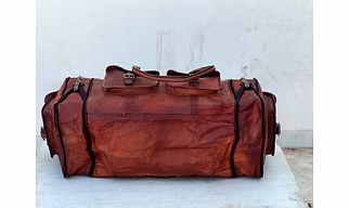 Extra Large Travel Bag Genuine Vintage Leather Duffel Luggage Sport Weekend