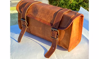 Saddlebags Motorcycle Mount Pouch Brown Leather Bags Panniers Saddle Bag 1 Side