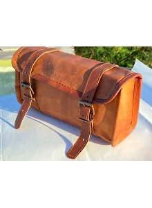 Saddlebags Motorcycle Mount Pouch Brown Leather Bags Panniers Saddle Bag 1 Side