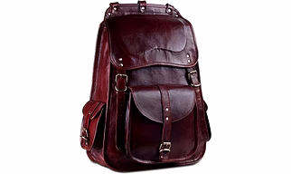 Unisex Backpack Leather Travel Hand Shoulder School Bag Satchel Rucksack