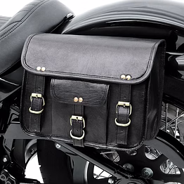 alton leathers motorcycle leather pouch panniers black side saddle bag saddlebags bags tool 2