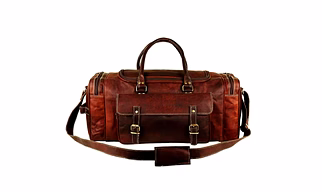 Unisex LARGE Brown Leather Travel Bag New Duffel Weekend Gym Overnight Bag