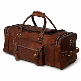 alton leathers unisex large brown leather travel bag new duffel weekend gym overnight bag