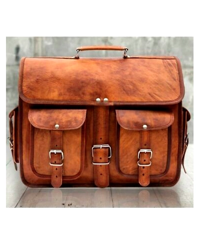 Vintage Leather Large Men's Laptop Bag Handmade Briefcase Messenger Satchel Bag-12166498