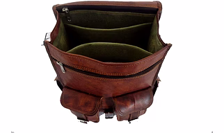 Backpack Rucksack Messenger Bag Men's Genuine Leather Vintage Laptop Satchel Bag
