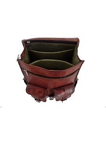 Backpack Rucksack Messenger Bag Men's Genuine Leather Vintage Laptop Satchel Bag