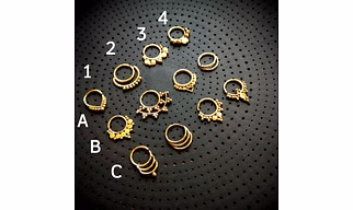 Sterling silver septum rings