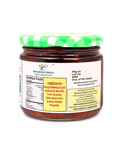 Ramkela Original Mango Pickle | 100% Homemade | 100% Sun-Dried, 100% Sun Matured Premium Quality Mango Pickle | Glass Jar Packing-2