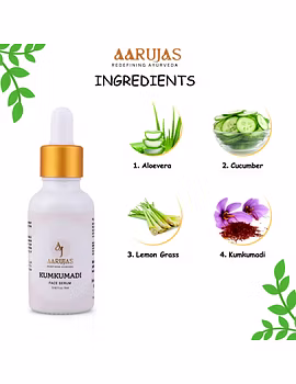 Aarujas Ayurvedic Kumkumadi Face Serum 25ml With Aloevera For Anti Ageing &amp; Prevents Dryness-2-sm