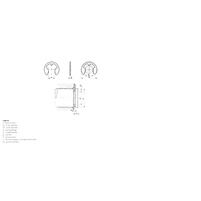 'E' Type Circlips for different shaft diameters-5MM-1