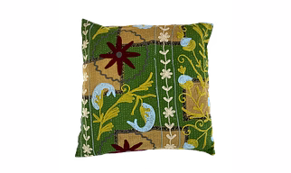 Handmade Suzani Embroidered Kantha Cushion cover