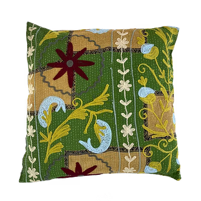 Handmade Suzani Embroidered Kantha Cushion cover-101