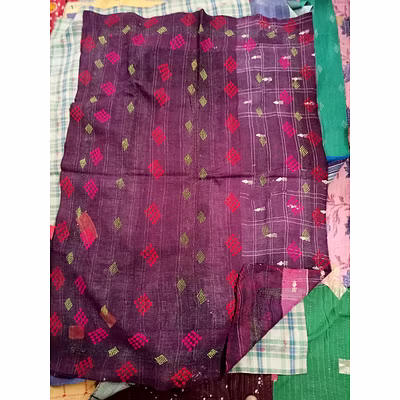 Vintage kantha Quilts Table Cover-1