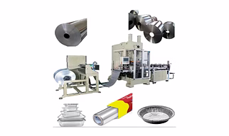 Aluminium Food Container Making Machine With Finished Goods