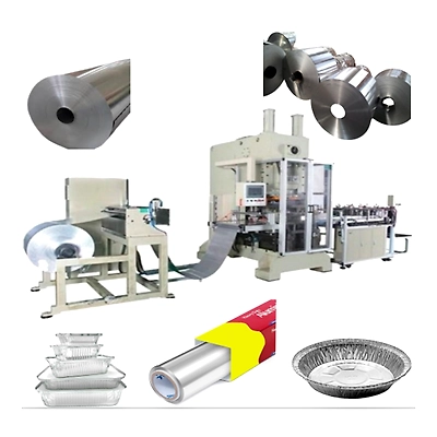Aluminium Food Container Making Machine With Finished Goods