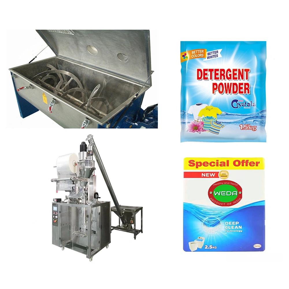 Detergent Powder Making Packaging Machine With Finished Goods-1014