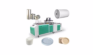 Disposable Plate Making Machine With Finished Goods