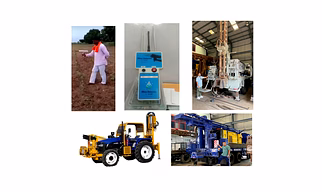 Drilling Rig With Water Locator