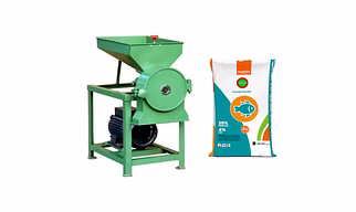 Fish Feed Grinder Machine 150 200Kgs Per Hr With Finished Goods