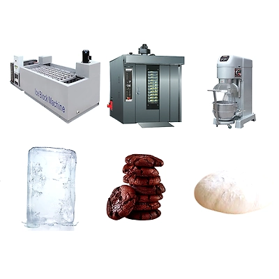 Industrial Mixer Oven Ice Block Machine With Finished Goods
