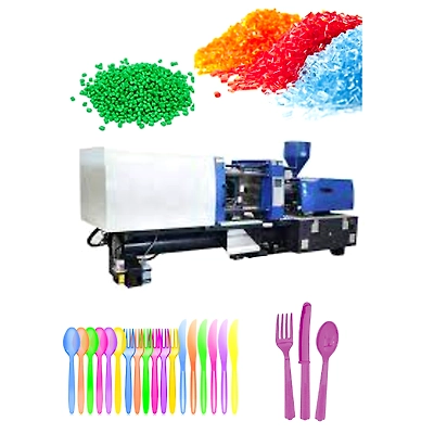 Plastic Cutlery Injection Molding Machine With Finished Goods-1046