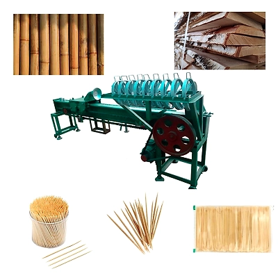 Toothpick Making Machine With Finished Goods
