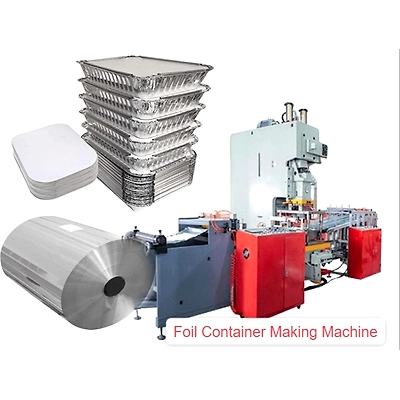 Aluminium Food Container Making Machine With Finished Goods-1