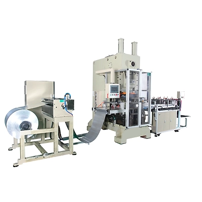Aluminium Food Container Making Machine With Finished Goods-2