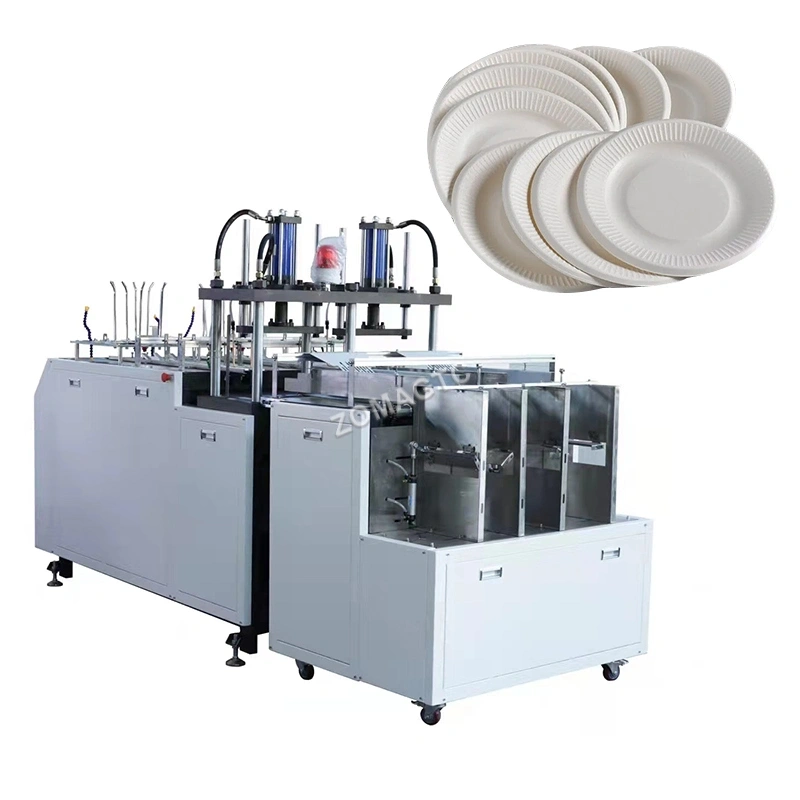 Disposable Plate Making Machine With Finished Goods-1