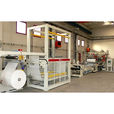 Plastic Extruder Line For Plastic Rolls Automatic With Finished Goods-1
