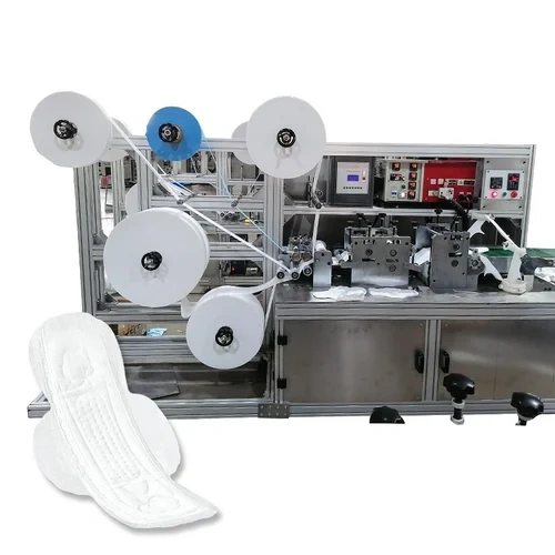 Sanitary Pad Making Machine With Finished Goods-1