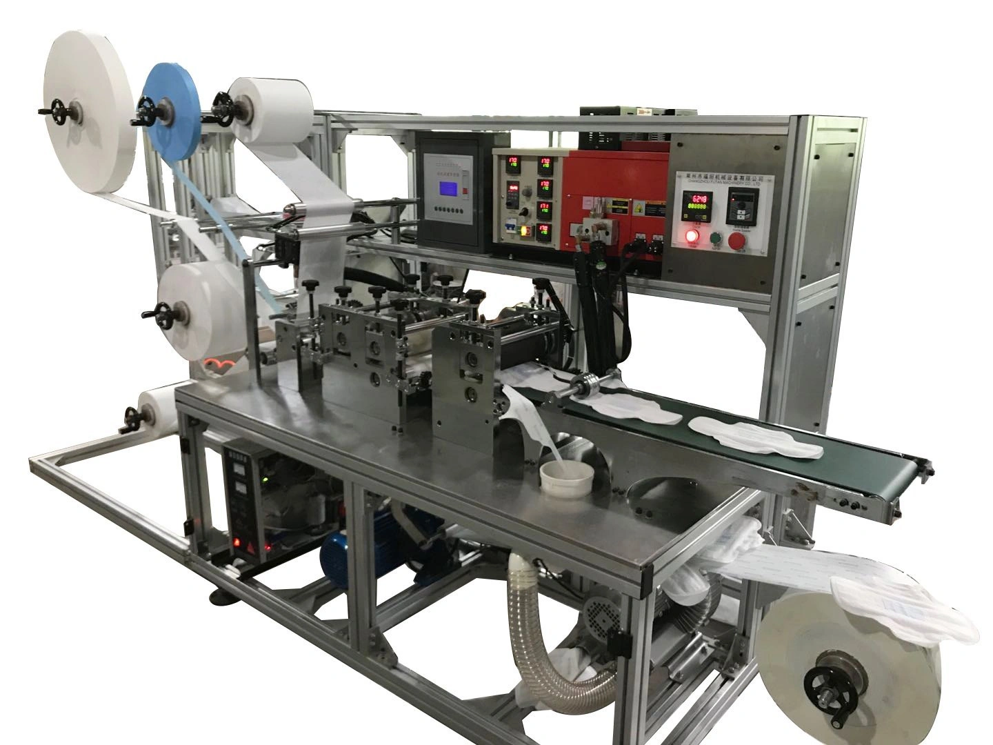 Sanitary Pad Making Machine With Finished Goods-2