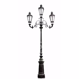 three arm decorative pole