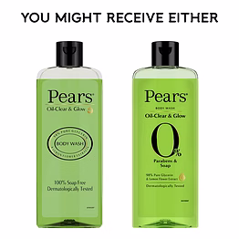 pears shower gel oil clear and glow
