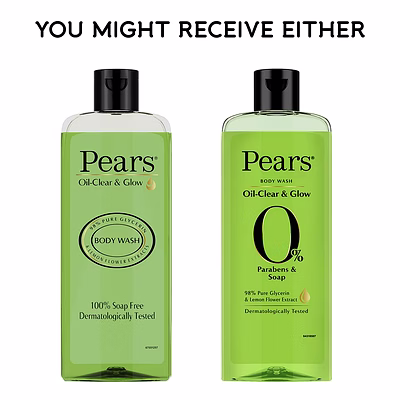 pears shower gel oil clear and glow