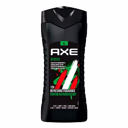 axe africa 3 in 1 body, face & hair wash for men