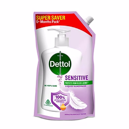 reckitt dettol liquid hand wash refill, sensitive, 675ml