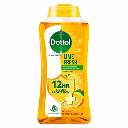 reckitt dettol lime fresh body wash and shower gel for women and men, 250ml